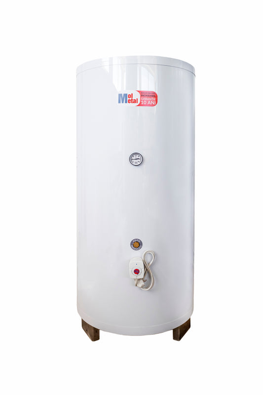 Boiler indirect din inox cu 1 serpentina si rezistenta electrica, 400 litri